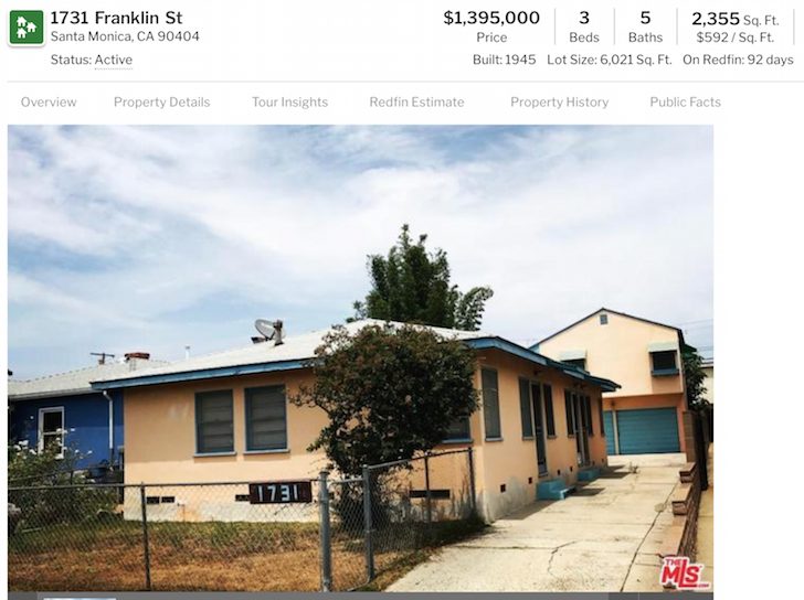 Santa Monica house for $1.4 Million is very average looking - Retiring early on $5 million is tough