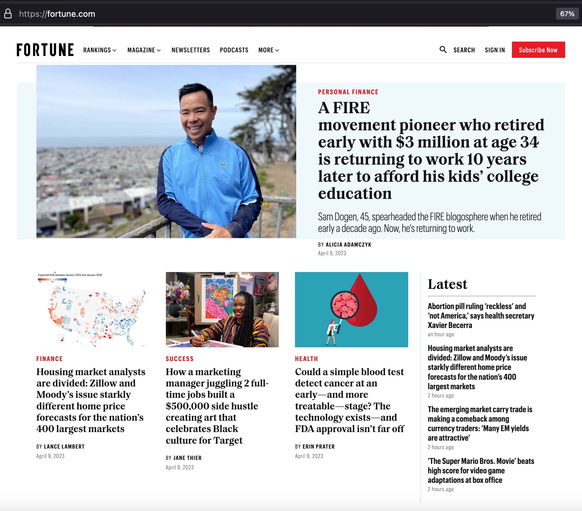 FIRE movement pioneer - Fortune profile of SAM DOGEN, Financial Samurai