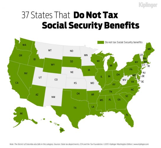 States That Don't Tax Social Security Benefits
