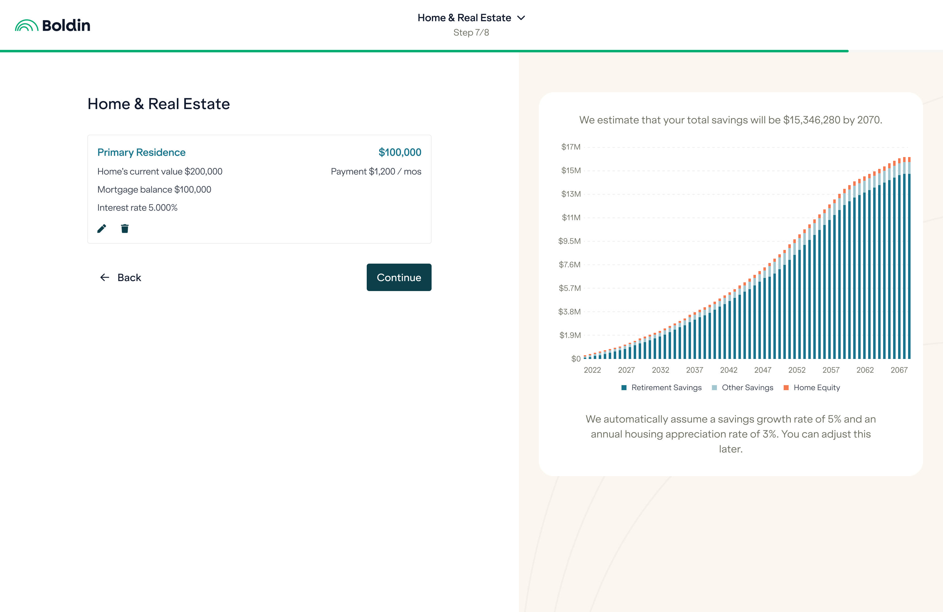 Boldin Review Onboarding - Home & Real Estate Filled