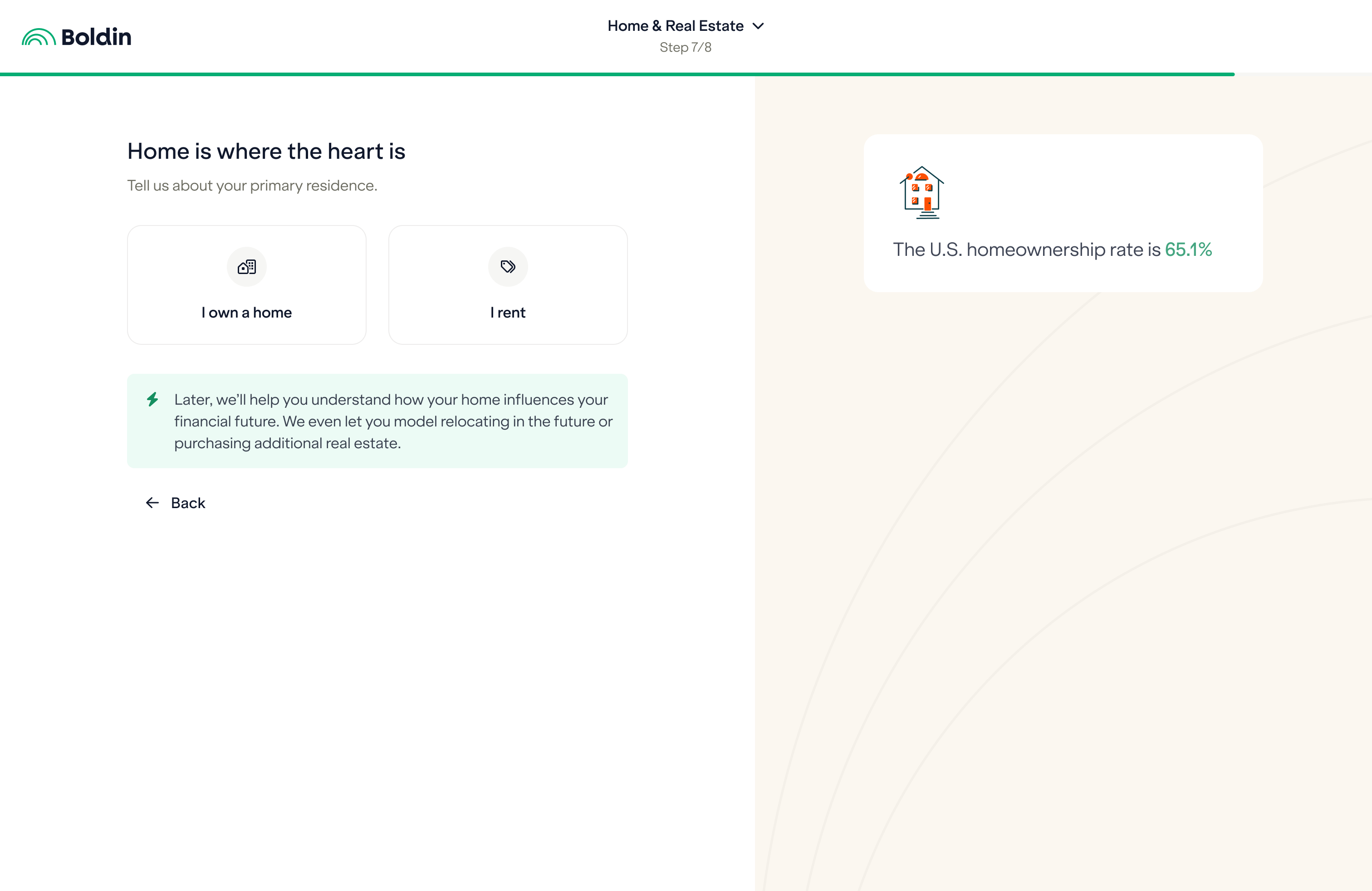 Boldin Review Onboarding - Home & Real Estate Intro